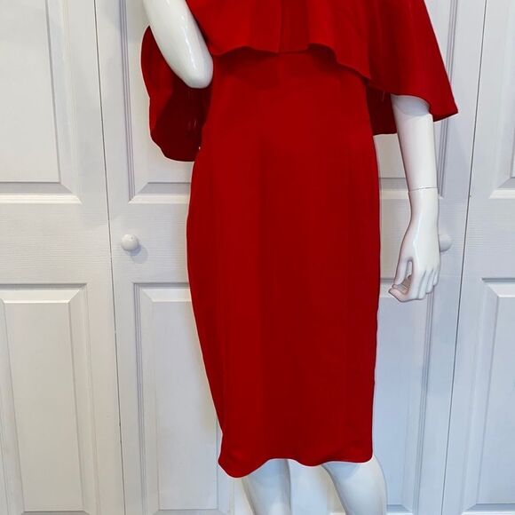 New Carmen Marc Valvo Collection red Dress - Picture 4 of 9